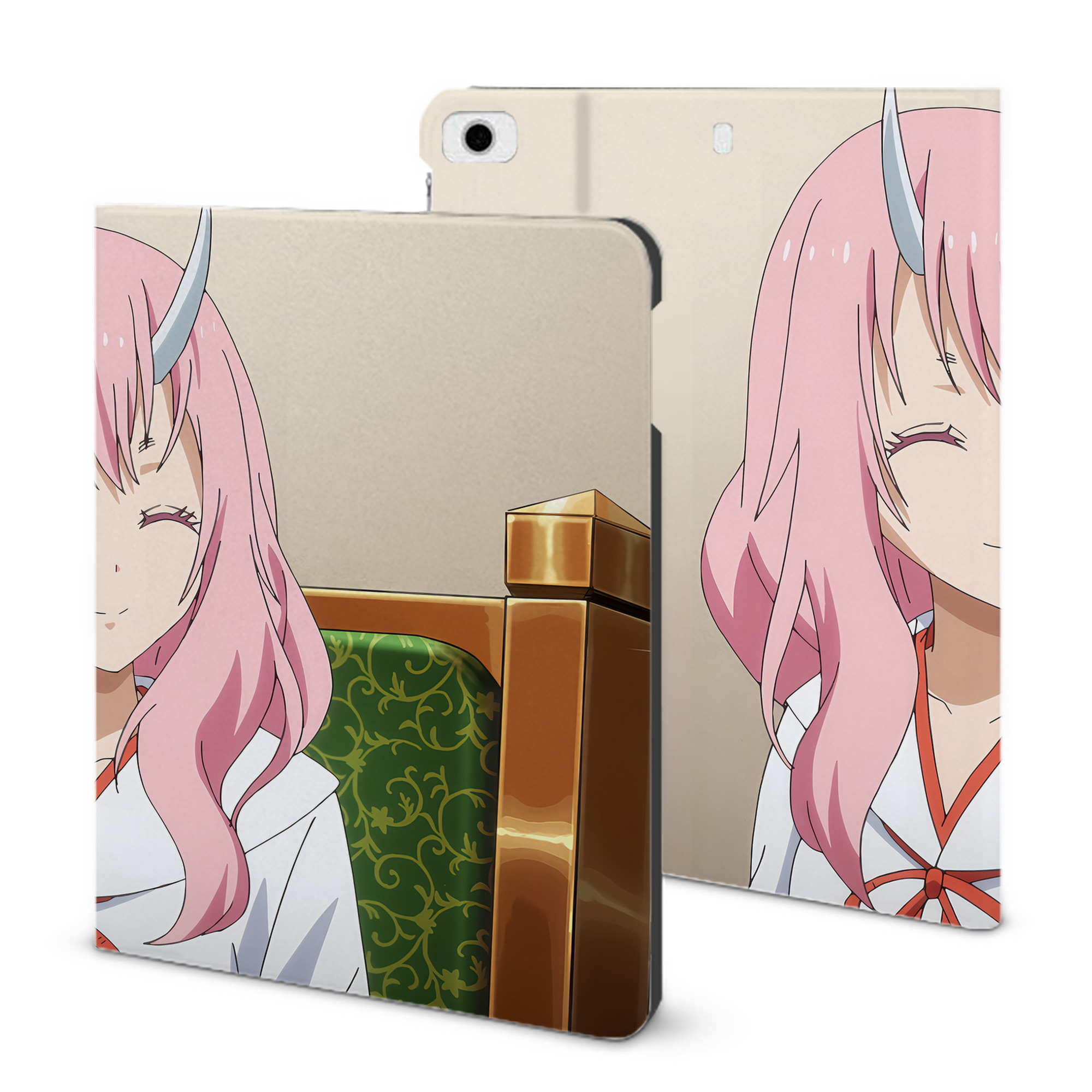 （画像用） 転スラ Regarding Reincarnated to Slime IPad ケース ブック型 PUレザー TPU 耐衝撃 軽量 薄型 ペン収納なし 全面保護 IPad 各モデル対応